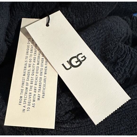 UGG Men's Turner Terry Robe W/ Belt. Shawl Dark Sapphire Size M/L NWT $139 - Picture 4 of 5